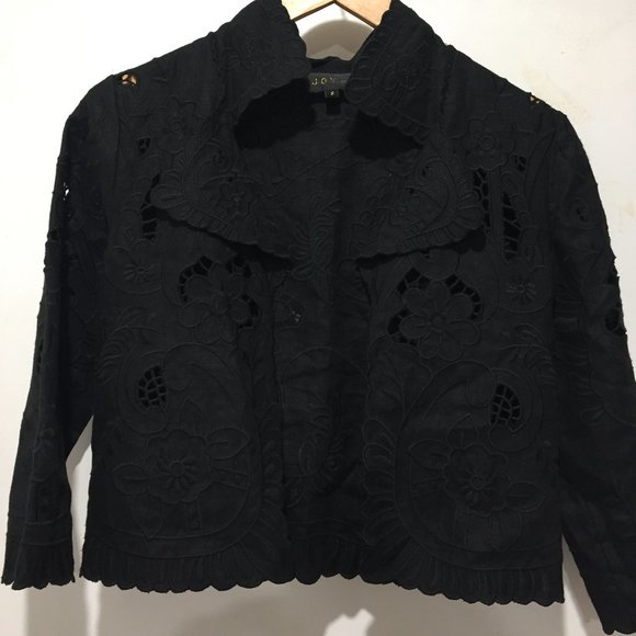 JOY LONDON CROPPED EMBROIDERED BLAZERS SIZE S - Picture 2 of 5